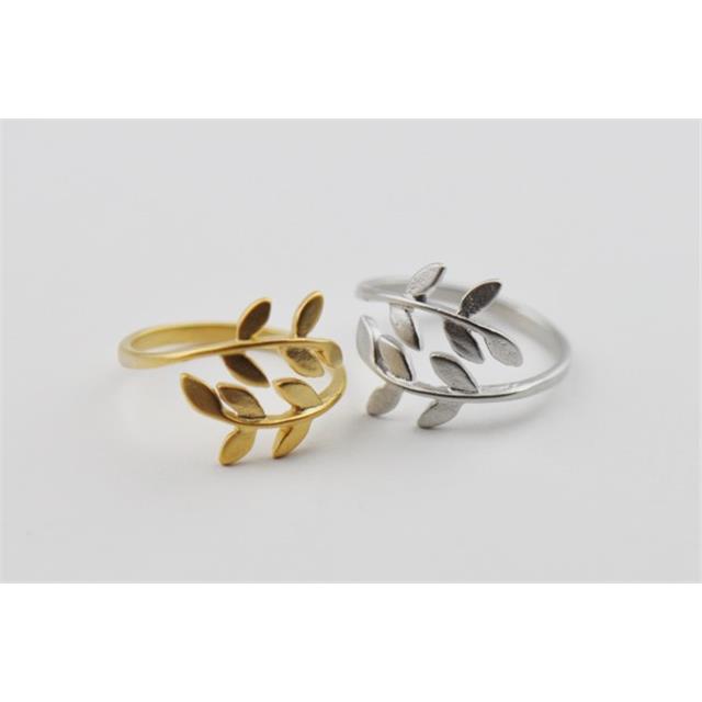 nastavljivi prstani lovorov venec laurel leaf adjustable rings